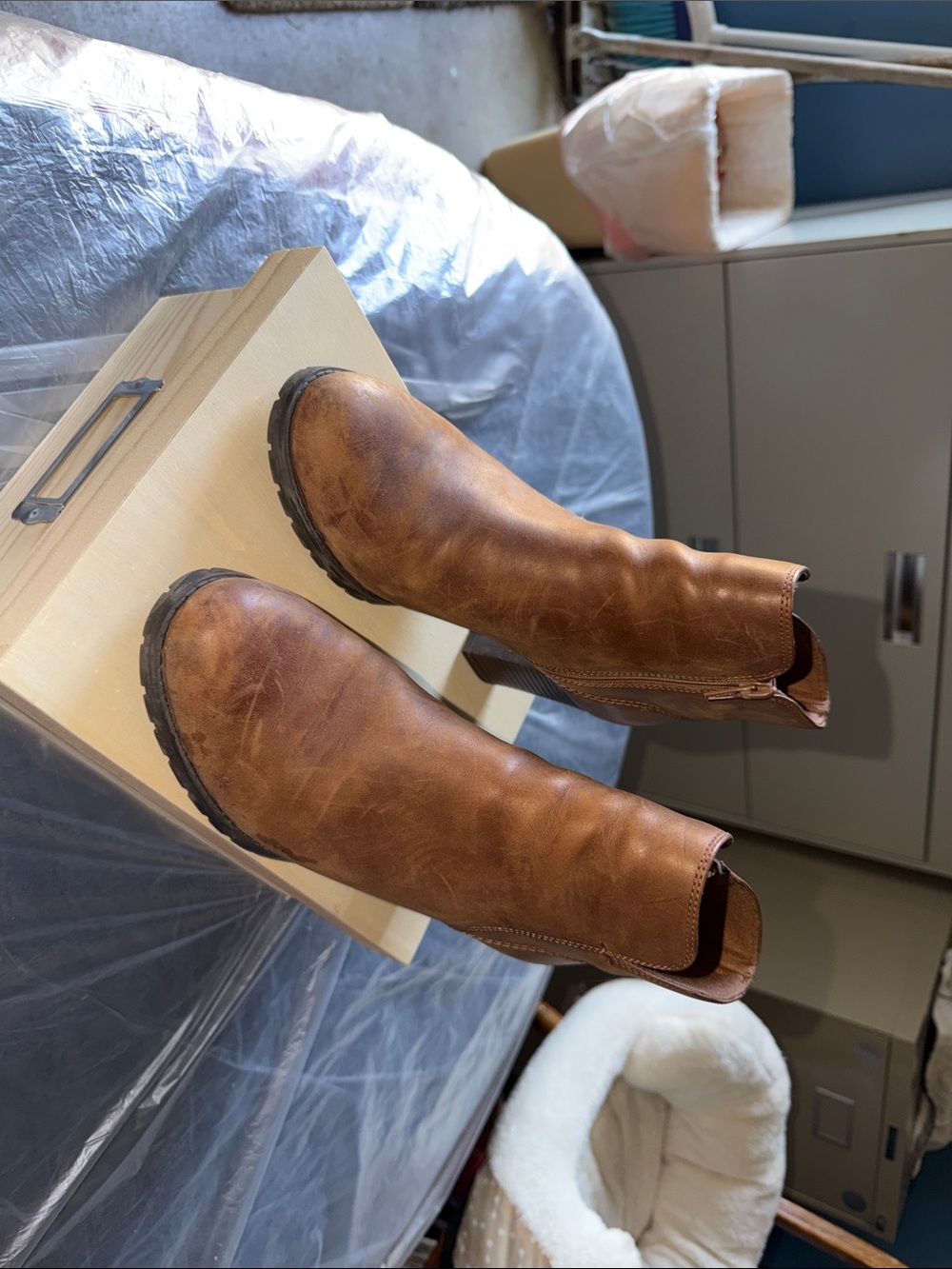 Woman’s Brown Leather Chelsea Boots - Classic Side Zipper Style